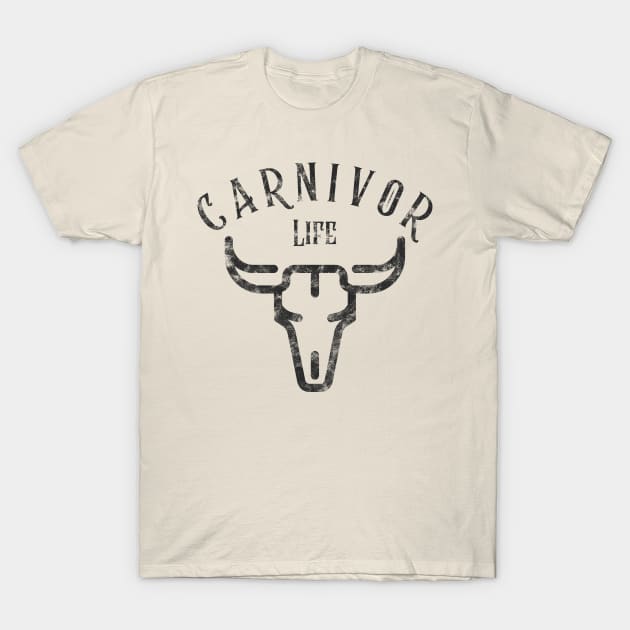Carnivore Life Distressed T-Shirt by Uncle Chris Designs
